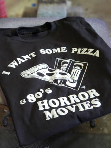 Horror Movies and Pizza Unisex T-shirt